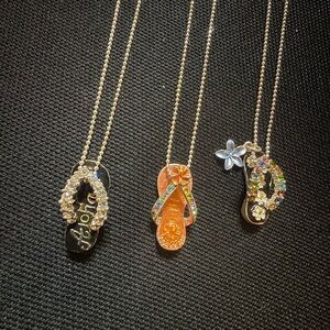 Flip Flop Pendant Necklace Set